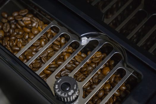 Coffee beans in the socket coffee machine