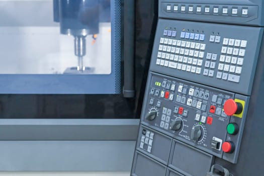 CNC machine center panel control milling in ndustry