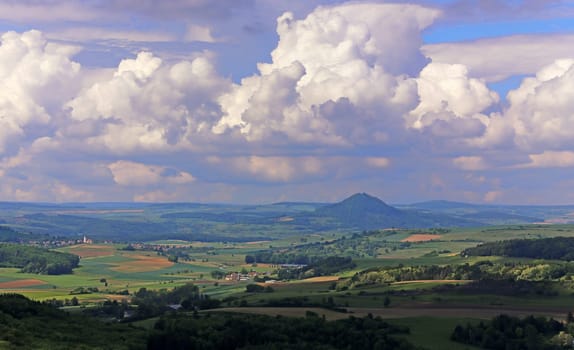 The extinct volcano Hohenhewen im Hegau