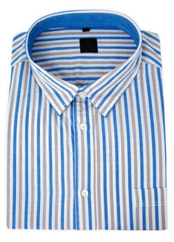 Mens Shirt with stripes isolated on white background
