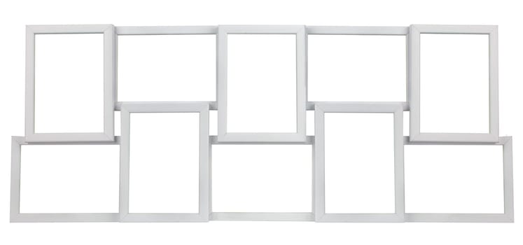 Modern picture framework isolated on white background
