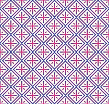 Blue Plus sign and rectangle shape seamless pattern. Abstract pattern style for graphic or modern design.