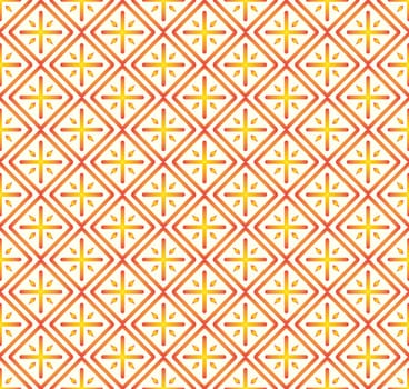 Orange Plus sign and rectangle shape seamless pattern. Abstract pattern style for graphic or modern design.