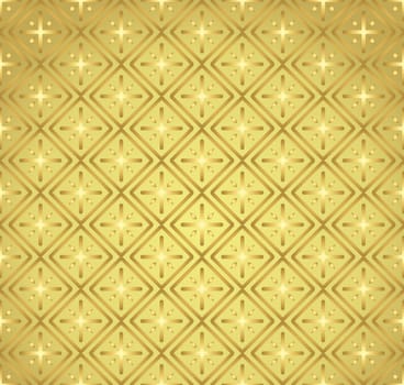 Gold Plus sign and rectangle shape seamless pattern. Abstract pattern style for graphic or modern design.