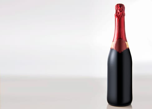 Bottle of wine isolated over white background