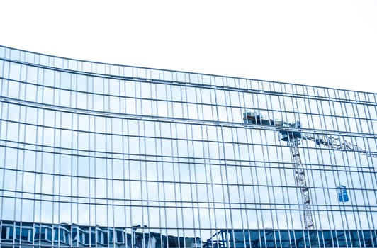 Office building o a construction area