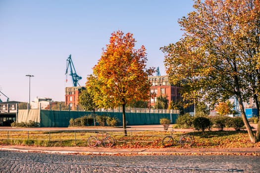 Autumn scenery at a city location