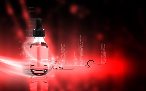 Digital illustration of medicine in colour background