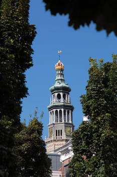 Historical churchtower calles the lange Jan, Abbeychurch Middelburg, Netherlands