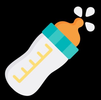 baby bottle container liquid milk newborn food feed illustration