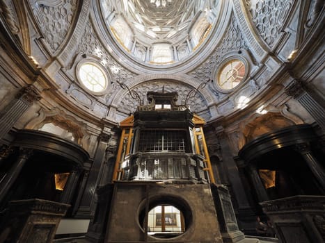 TURIN, ITALY - CIRCA OCTOBER 2018: Cupola cappella della Sindone meaning Holy Shroud chapel dome at Turin Cathedral
