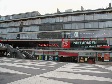 STOCKHOLM, SWEDEN - CIRCA AUGUST 2005: The Kulturhuset (meaning House of Culture) and Stadsteater (City Theatre) designed in 1974 is a masterpiece of Swedish modernist architecture