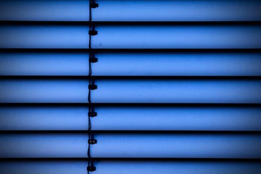 blue closed jalousie