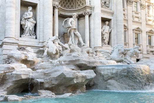 The famous Fontana di Trevi (Trevi's fountain) in Rome, Italy