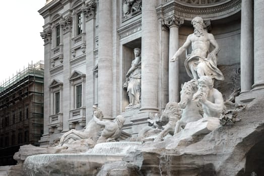 The famous Fontana di Trevi (Trevi's fountain) in Rome, Italy