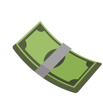 banknote dollar money green currency economy cash illustration
