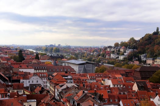 Heidelberg down the Neckar to the west
