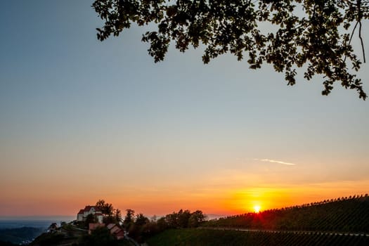 Schloss Staufenberg at sunset