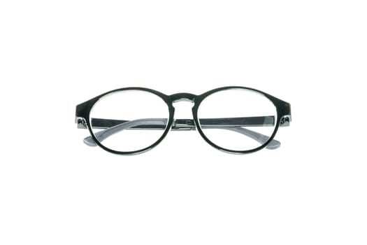 Spectacles isolated on white background. Glasses model. Fashion accessories collection.