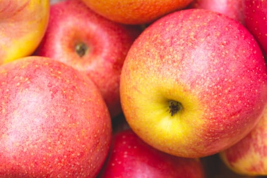 Red apple fruit and vegetable backgrounds. Healthy organic fresh concept.