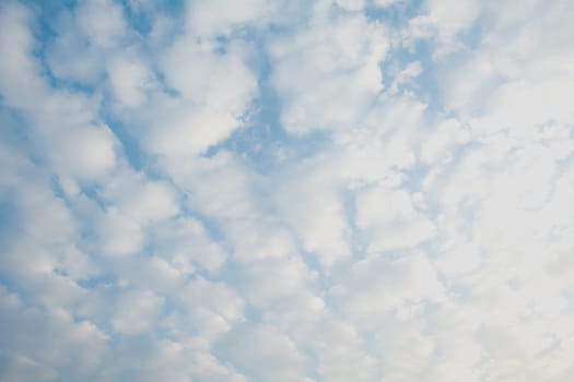 Blue sky with cloud, clean energy power, clear weather background