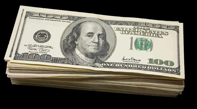 cash bill united states dollar banknote pile currency illustration