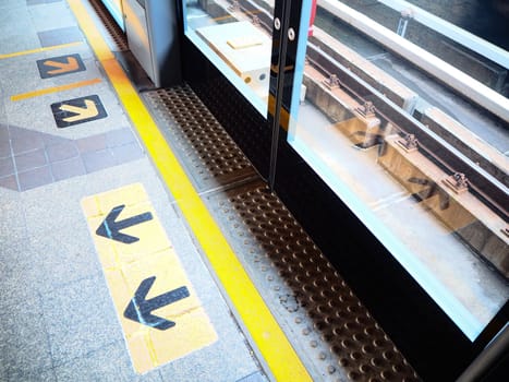 Platform of Metropolitan Rapid Transit in Thailand.