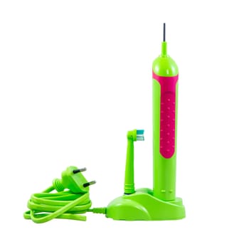 Electrical toothbrush isolated on white.