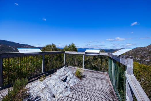 Donaghys Hill walk in Franklin-Gordon Wild Rivers National Park on a hot summer's day in Tasmania, Australia