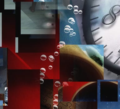 Complex Surreal Abstract Art. The Layers of Existence