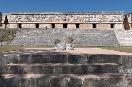 ruins of the ancient Mayan city Uxmal. UNESCO World Heritage Site, Yucatan, Mexico.