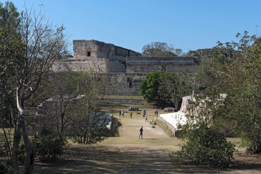 ruins of the ancient Mayan city Uxmal. UNESCO World Heritage Site, Yucatan, Mexico.