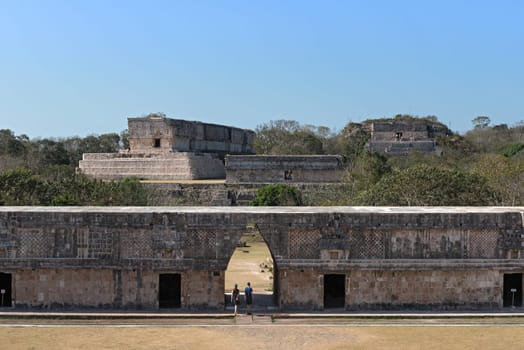 ruins of the ancient Mayan city Uxmal. UNESCO World Heritage Site, Yucatan, Mexico.