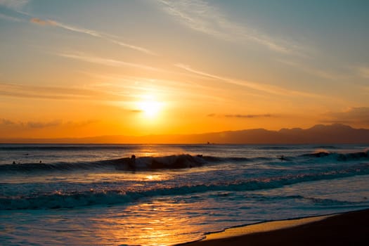 Beach around Shonan in Japan. Shonan is an area located in a little south of Tokyo.