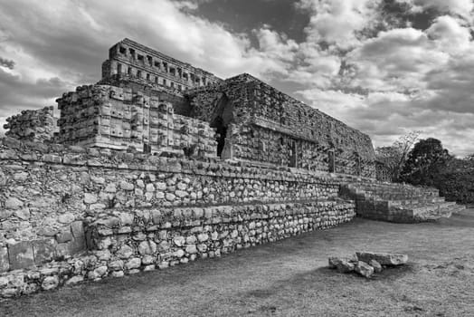 The ruins of the ancient Mayan city of Kabah, Yucatan, Mexico.