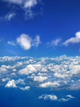 Aerial view of Istanbul city asian side with cloudy sky in Turkey