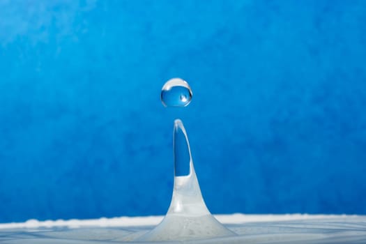 Water Droplet Falling into Water.