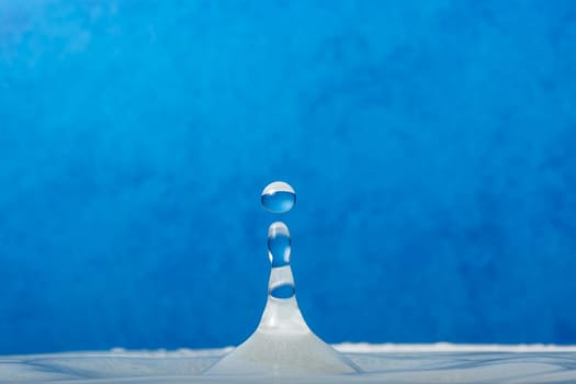 Water Droplet Falling into Water.