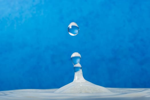 Water Droplet Falling into Water.