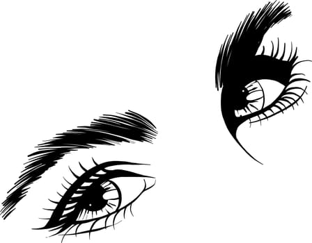 Beautiful Women Eyes with make up