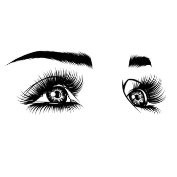 Beautiful Women Eyes with make up