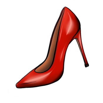 fashion high heels shoes and stocking. Pop art illustration.