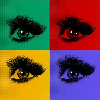 Beautiful Women Eyes with make up