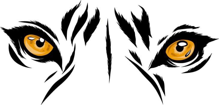 vector Tiger Eyes Mascot Graphic