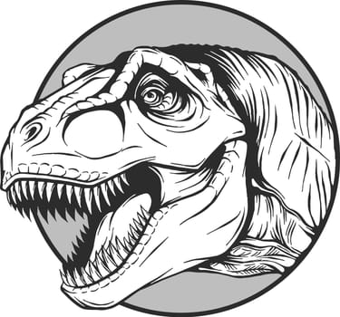 sketch of a dinosaur in vector illustartion