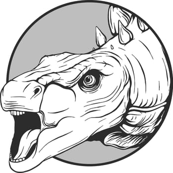 sketch of a dinosaur in vector illustartion