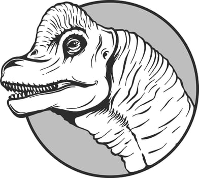 sketch of a dinosaur in vector illustartion