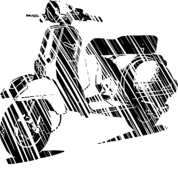 Vector illustration of an Italian scooter