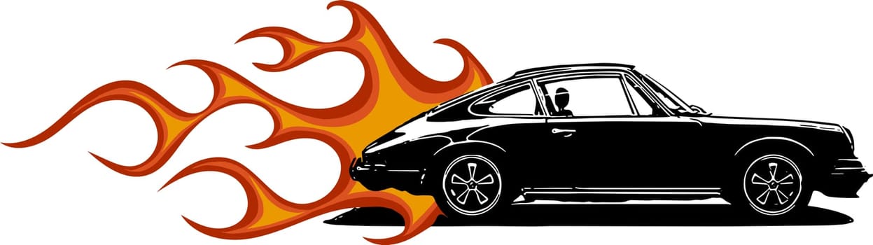 European classic sports car silhouettes, outlines, contours. Your Logo
