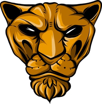 puma face vector illustration flat style